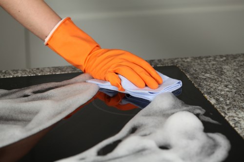 Professional upholstery cleaning in W14 for a fresh sofa