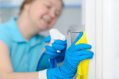Professional carpet cleaning in a W14 home interior